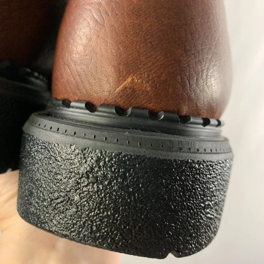 Red Wing Mens Leather Soft Toe EH Work Boots Size 7 B (Narrow) Lug Sole ASTM USA
